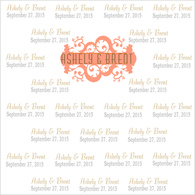 step and repeat design -wedding